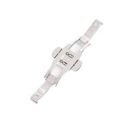 FEFHFKZCZZ Hebilla de Reloj Acero Inoxidable 4, 5 y 6 mm con Doble pulsador, Cierre Mariposa, Correa Plateada, botón Hebilla, Accesorios(5mmX17mm)