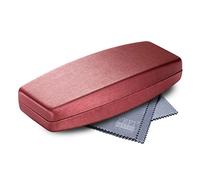 FEFI - Funda de gafas con aspecto satinado, incluye gamuza de limpieza de gafas