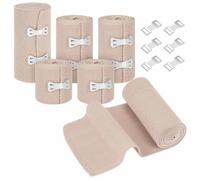Fefod 6 Pcs Vendaje Elástico Premium, Vendaje Tubular Elástico, 4,5 m/rollo