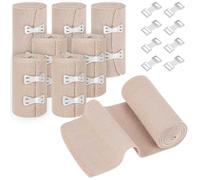 Fefod 8 Pcs Vendaje Elástico Premium, Vendaje Tubular Elástico, 4,5 m/rollo