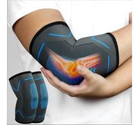 Fefod Codera de Compresión para Epicondilitis y Tendinitis, Codera Deportiva, Coderas para Tendinitis, Coderas de Golfista y Codo de Tenista para Hombre y Mujer Tendinitis Alivio del Dolor (L)