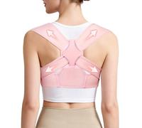 Fefod Corrector de Espalda para Mujeres y Hombres, Corrector de Espalda Transpirable con Hook and Loop Fastener Ajustable, Invisible Corregir Fajas Para Aliviar el Dolor de Cuello, Hombros y Espalda