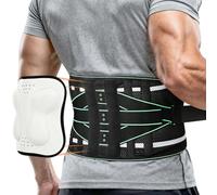 Fefod Faja Lumbar Hombre y Mujer, 8 Varillas Soporte Lumbar con Sistema de Soporte Lumbar de 8 puntos, Fajas para Espalda con Almohadilla 3D y Cinturón de Compresión Elástico Doble Ajustable, L
