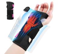 Fefod Muequera Tendinitis Mueca, Ajustable Muñequera Tunel Carpiano para Unisex con Férula de Aluminio y Tira Soporte PP, Muñequera Tendinitis Muñeca para Tendiditis y Artritis (S/M, Mano Derecha)