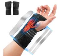 Fefod Muñequera Tendinitis Mueca 2PC, 3 Férulas Metálicas,Apertura Pulgar,M
