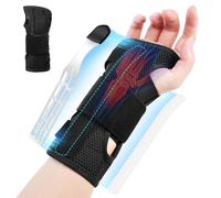 Fefod Muñequera Tendinitis Mueca, Férula Aluminio con Soporte PP, Der L/XL