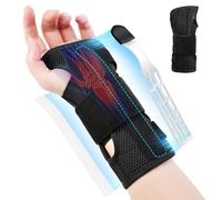 Fefod Muñequera Tendinitis Mueca, Férula Aluminio con Soporte PP, Izq L/XL