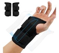 Fefod Muñequera Tendinitis Muñeca, 2 PCS Ferula Tunel Carpiano con 2 Férulas y Apertura Pulgar Suave, Muñequera Elástica Transpirable Ajustable para Hombre y Mujer para Esguinces y Artritis, L/XL