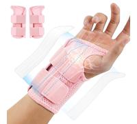 Fefod Muñequera Tendinitis Muñeca, 2 PCS Ferula Tunel Carpiano con 2 Férulas y Apertura Pulgar Suave, Muñequera Elástica Transpirable Ajustable para Hombre y Mujer para Esguinces y Artritis, L/XL