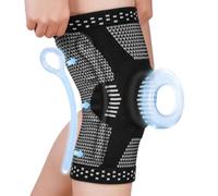 Fefod Rodillera Profesional, Rodilleras Menisco y Ligamento con Almohadilla Gel Rótula y 2 Estabilizadores de Resorte, Antideslizante Rodillera para Hombre y Mujer Correr, Desgarro de Menisco, XL