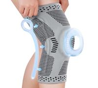 Fefod Rodillera Profesional, Rodilleras Menisco y Ligamento con Almohadilla Gel Rótula y 2 Estabilizadores de Resorte, Antideslizante Rodillera para Hombre y Mujer Correr, Desgarro de Menisco, XL