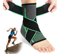 Fefod Soporte de Tobillo y Talón en Gel, 2 Par Tobillera con 4MM Almohadillas de Gel para Hombre y Mujer, Calcetines de Compresión de Tobillo para Recuperación de Lesiones y Alivia La Hinchazón