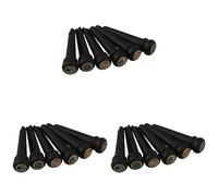 Fegtrty 18Pzs Negro Concha de Ebano Juego de de Hueso de Puente de Guitarra con Punta de Abulon Verde para Accesorios de Guitarra Acustica