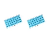 Fegtrty 2 organizadores mensuales de píldoras de 31 compartimentos, 1 por día, organizador de pastillas para 4 semanas de mes completo y 31 días, color azul