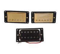 Fegtrty 2 pastillas Humbucker de doble bobina para guitarra eléctrica + tornillo de y 1 juego Humbucker dorado para
