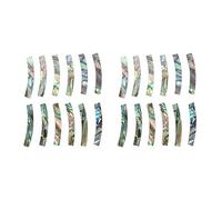 Fegtrty 24 piezas de roseta para guitarra con incrustaciones de concha de abulón , tiras curvadas para agujero de sonido de guitarra, 4 mm de