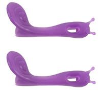 Fegtrty 2X 1/4-4/4 Violino Bow Grip Partner Violino Hold de Violín Corrector de Postura Accesorios Ayuda Didáctica para Principiantes, Púrpura