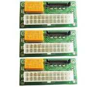 Fegtrty 3 adaptadores de fuente de alimentación múltiple de doble fuente de alimentación Add2Psu con conector SATA ATX de 24 a para