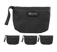 Fegtrty 4 bolsas de dinero con cerradura, bolsa de dinero de 11 x 7.5 pulgadas para almacenamiento de viaje, bolsa duradera a prueba de olores con cremallera para dinero en efectivo, gris, Talla única