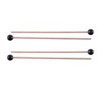 Fegtrty 4 piezas de cabeza de goma suave con de madera para Glockenspiel xilófono, campana, instrumentos musicales, piezas negras
