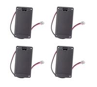 Fegtrty 4X Cubierta de Batería de de Guitarra de Montaje Plano de 9V Caja de Almacenamiento de Batería para Accesorio de Bajo de Guitarra Eléctrica