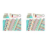 Fegtrty Hojas de papel de regalo, para Navidad, fiesta de cumpleaños, juego de papel de regalo, 12 unidades