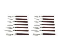 Fegtrty Juego de 14 Cuchillos para Pintura Al óleo Pala para Pintura Al óleo Cuchillo de para Pintura Al óleo Herramientas de Pintura Acrílica para Mezclar Colores