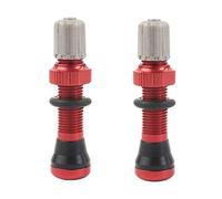 Fegtrtyoa 1 Par de VáLvulas de Aire Sin CáMara de 40 Mm para Bicicleta de Carretera y VáStago de VáLvula Sin CáMara de Base Universal Schrader de 10 Mm