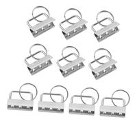 Fegtrtyoa 10 Abrazaderas de Metal para, Color Plateado, para Manualidades, Cinturones, Bolsos, Etc.