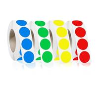 Fegtrtyoa 1000 PCS 3/4" Colored Dot Stickers Round Circle Colored Coding Labels Garage Yard Sale Dot Stickers For Toddlers, Classroom, Office