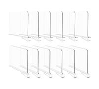 Fegtrtyoa 12 Separadores de Estantes para Organización de Armarios, Organizador de Estantes de Armario, Separador de Armario para Estantes, Divisores de Estantes Transparentes