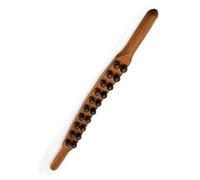 Fegtrtyoa 20 cuentas Guasha - Varilla de madera para masaje, alivia los músculos doloridos, varita para espalda y cintura