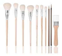 Fegtrtyoa 20Pcs Pottery Glaze Brushes Soft Bristle Ceramic Brushes Set Acrylic Watercolor Art Paintbrush For Oil Pottery Painting