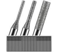 Fegtrtyoa 30Pcs Drilling Bits 1mm/2mm/3mm 10 Each 1/8" Shank Compatible With Rotary Tools For Sea Glass Beach Stone