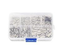 Fegtrtyoa 600 Piezas 0,5 Mm2-6 Mm2, 22-10 AWG Virolas de Conector de Cable No Aislado Terminal de Cable EléCtrico Cobre EstañAdo Desnudo
