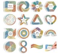 Fegtrtyoa 75 Pegatinas Calmantes para la Ansiedad, con Textura Sensorial, Antiestrés y para Aliviar la Ansiedad. Pegatinas Bohemias Calmantes Al por