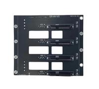 Fegtrtyoa Adaptador SATA A SSD/HDD de 4 Discos, Tarjeta de Expansión de Servidor de 6 Gbps con Interfaz SATA 7/29P y Fuente de Alimentación 4D para Almacenamiento NAS.