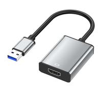 Fegtrtyoa Adaptador USB A 1080P 60Hz Convertidor USB 2.0 A de Video Adaptador USB Externo para PC