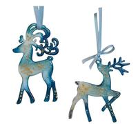 Fegtrtyoa Adorno para Árbol de Navidad, Acrílico 2D, Adorno de Festivo, Elegante Colgante de de Nieve para el Alféizar de la Ventana del Dormitorio A