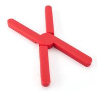 Fegtrtyoa Alfombrilla Plegable para Mesa de Comedor, Antideslizante, Resistente Al, Posavasos para Platos y Herramienta de Cocina, Almohadilla de Mesa Portátil Roja