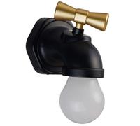 Fegtrtyoa Aplique de Pared con Grifo, Luz LED Impermeable para Exteriores, Luz de Pared con Carga USB para Uso en Interiores y Exteriores.