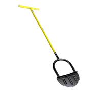 Fegtrtyoa Bordeadora de Césped Dentada, Herramienta de Jardinería Manual para Media Luna con Hoja de Acero y, Cortadora de Césped para Canchas