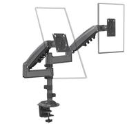 Fegtrtyoa Brazo de Resorte para Monitor de Escritorio H180, Soporte para Dos Monitores de 17 A 30 Pulgadas, Brazo de Movimiento Completo, Capacidad de Carga de 2 A 9 Kg.