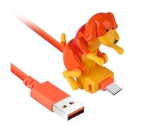 Fegtrtyoa Cable de Carga USB-C con Forma de Perro Jorobado, Divertido Cargador Rápido Tipo C, Accesorio Novedoso para Teléfono y Juguete Antiestrés.