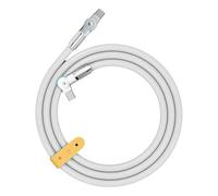 Fegtrtyoa Cable de Datos Mecánico de Doble Codo Giratorio de 180°, Tipo C A Tipo C, Cable de Carga Rápida y Transferencia de Datos para Tabletas y Portátiles, 2 M