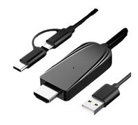 Fegtrtyoa Cable de Interfaz Multimedia de Alta Definición (HD 1080P), Compatible con Bluetooth/Miraplug App, Cable de Duplicación de Pantalla para Proyector.