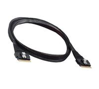 Fegtrtyoa Cable Extensor Profesional Delgado de 50 Cm, Conector SFF 8654 8i Macho A SFF-8654 SAS4.0 de 74 para Controlador de Servidor.