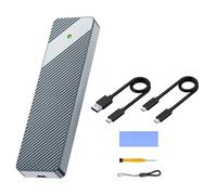 Fegtrtyoa Caja Externa para SSD de Estado Sólido M.2 Tipo C con Interfaz USB 3.2, Protocolo Dual de 10 Gbps, NVMe/NGFF, USB 3.2, Carcasa para SSD M.2