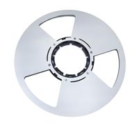 Fegtrtyoa Carrete de Recogida Vacío de Aluminio Pulido de 10 Pulgadas y 3 Orificios para Cubo de Carrete para Carrete de Cinta para Grabadora de Cinta, Color Plateado