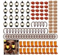 Fegtrtyoa Centro de Mesa de 120 Piezas para Fiesta Temática del Oeste, Decoración Vaquera con Rueda de Carreta para Cumpleaños, Bodas y Decoración Campestre del Oeste